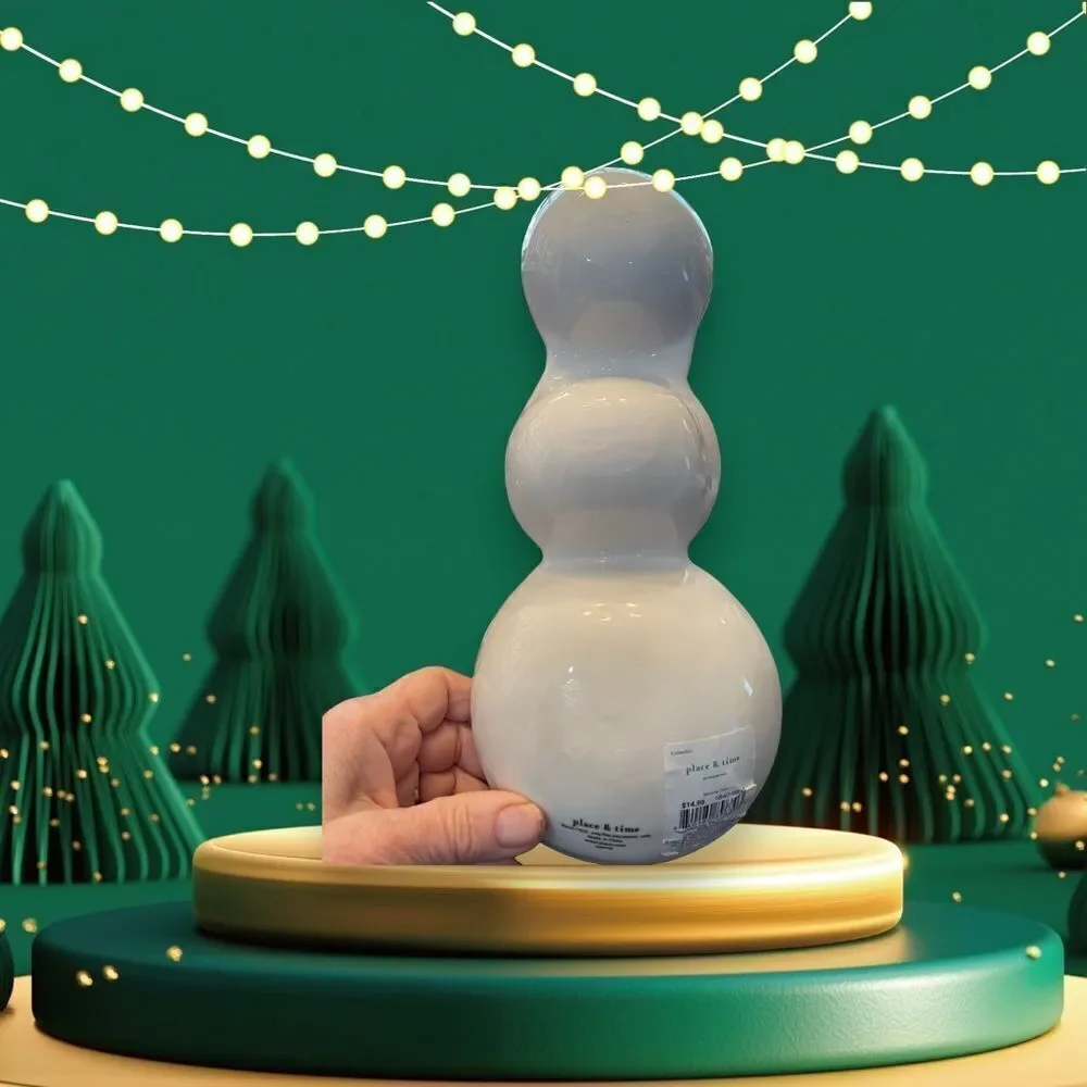 3‎ PORTION SNOWMAN SERVING DISH